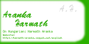 aranka harmath business card